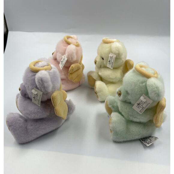 Vintage Russ Berrie & CO Small Plush Angel Teddy Bears Lot 4 Hope Joy Love Peace - Picture 7 of 11